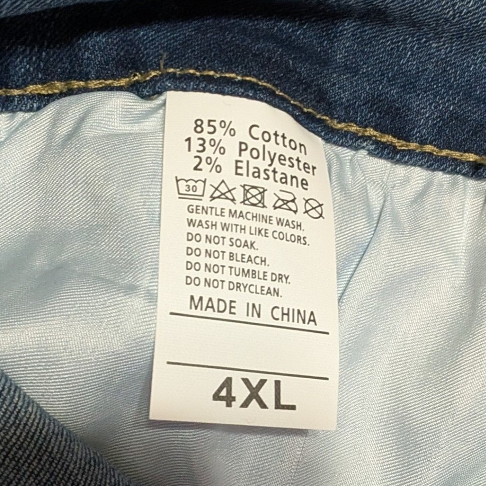 Unbranded‎ Distressed Skinny Jeans Women 4XL Blue Good High Rise Ripped Stretch - Picture 3 of 6